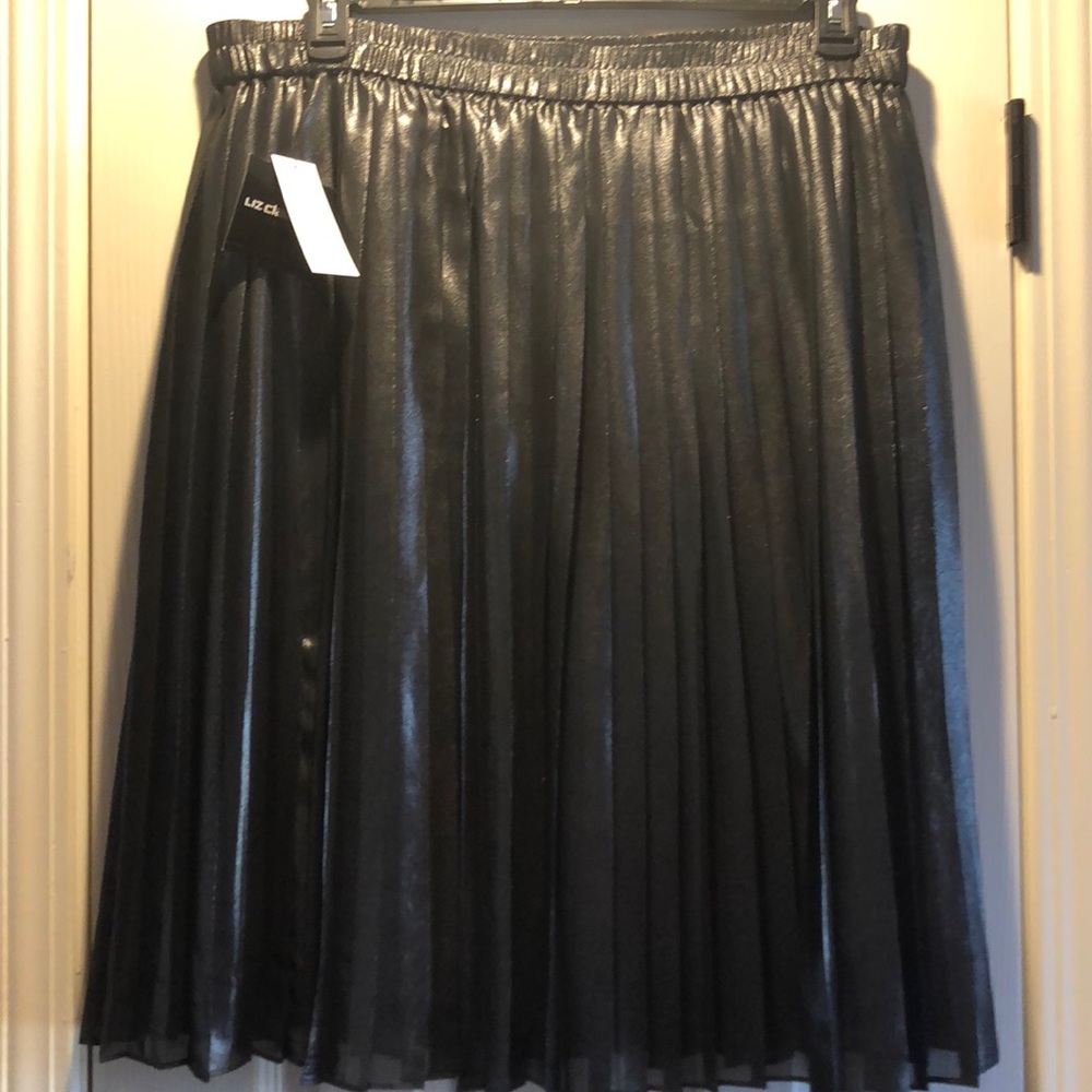 Gunmetal grey pleated skirt